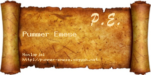 Pummer Emese névjegykártya